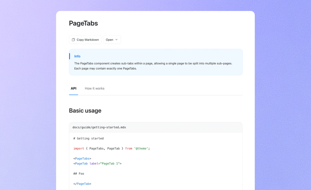 Rspress 子页面切换组件