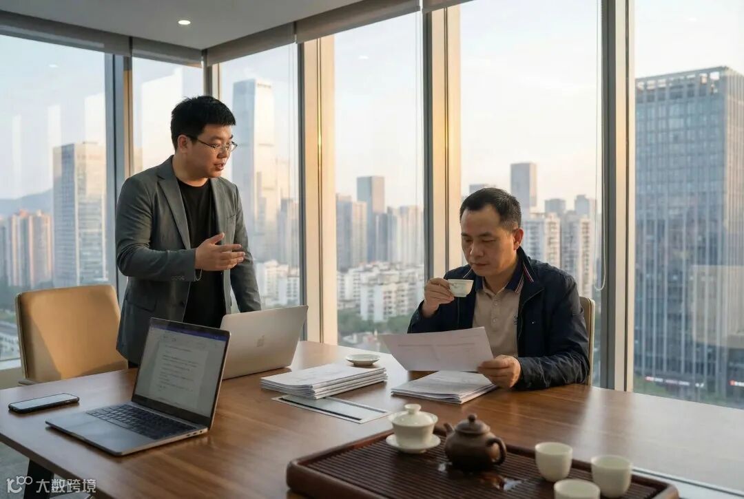 跨境大师兄与工厂老板深圳办公室会谈