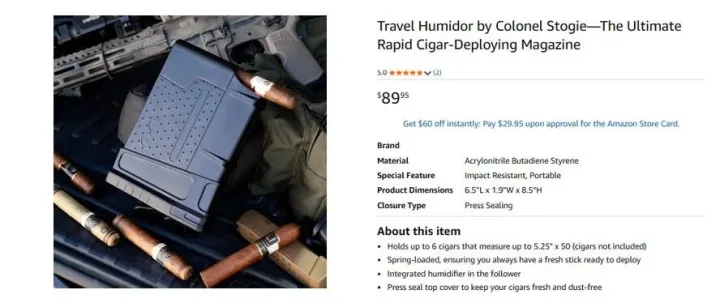 雪茄加湿盒-跨境选品-美国发明专利