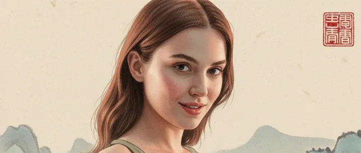 水墨风的跨境素材，别具风格！