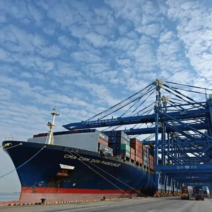 达飞轮船南沙港区年吞吐量突破100万标准箱！