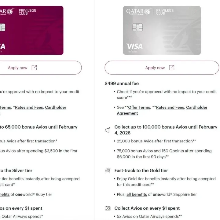 Cardless Qatar Airways Infinite ：100k 开卡奖励+首年金卡
