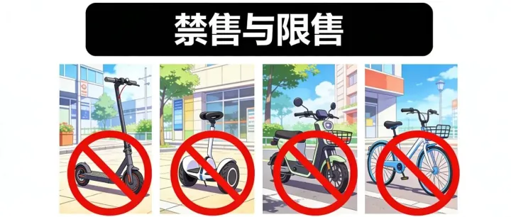 沃尔玛平台关于“骑乘工具和微出行设备”的禁售与限售政策。
