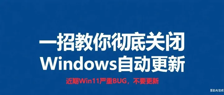 一招教你彻底关闭Windowz自动更新