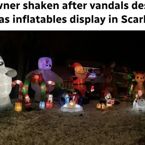 <em>无耻</em>！士嘉堡家庭的圣诞装饰<em>被</em>蓄意破坏，孩子目睹全程