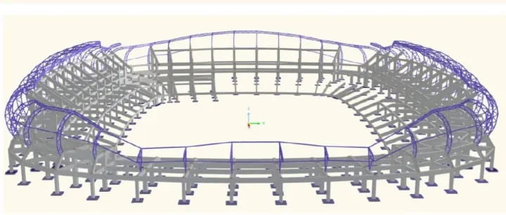 【客户案例】墨西哥某足球场结构设计