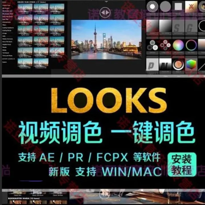 【插件】<em>最新</em><em>LOOKS</em>调色插件, 媲美达芬奇, 非常的强大！