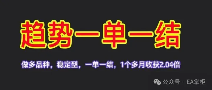 趋势策略，一单一结，6个多月收获4.74倍