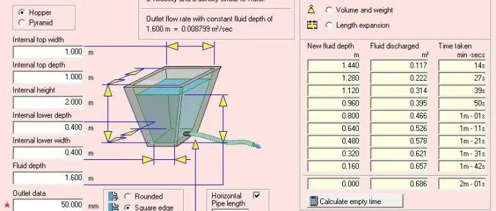 Pipeflow：储罐排空时间计算器