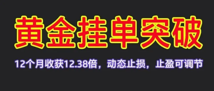 黄金挂单突破，12个月18.38倍