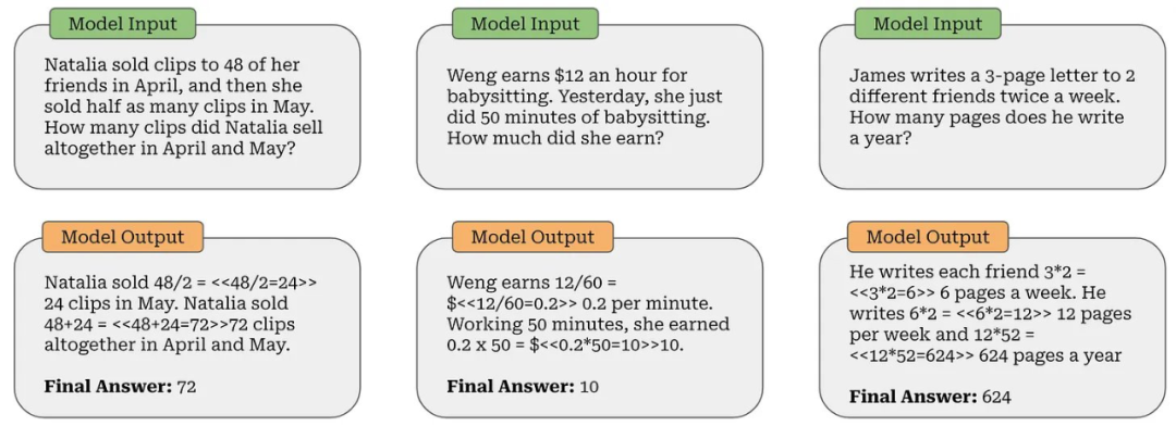 GSM8K 中的示例问题
