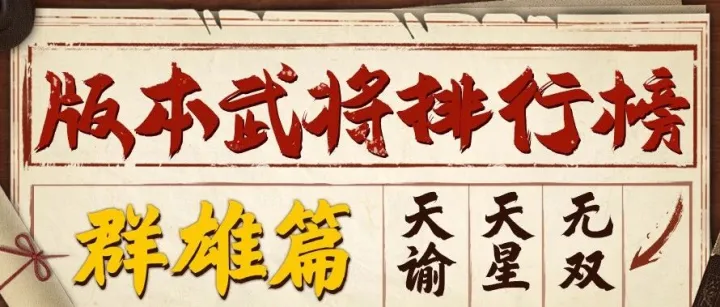 【大军师】群雄武将排行 | 榜首和垫底竟是同一人（互动有礼）！