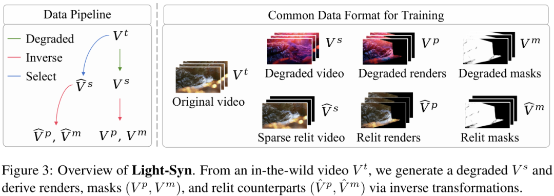 Light-Syn 数据合成管线概览。