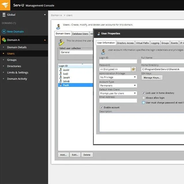 ServU FTP <em>Server</em>（附教程）
