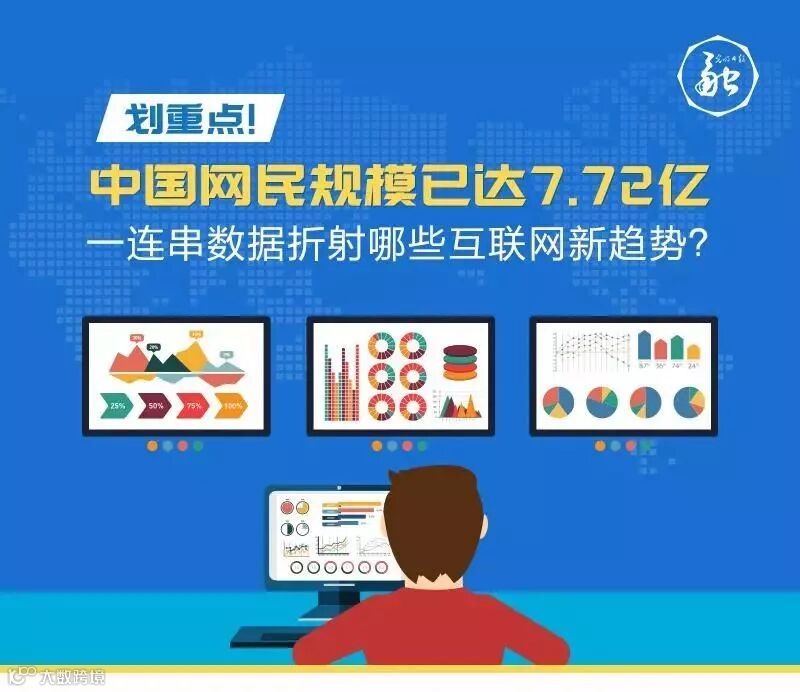 划重点!中国网民规模已达7.72亿,大数据折射哪些互联网新趋势