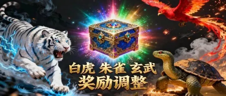 白虎/朱雀/玄武奖励调整