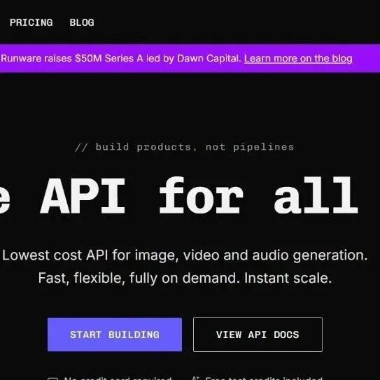 速递｜AI内容生成平台Runware完成5000万美元A轮融资，40万开源模型实时推理