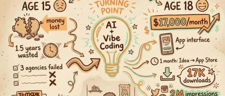 不会编程，18岁大学生用AI一个月做出月入12万的app！扯呢？？？