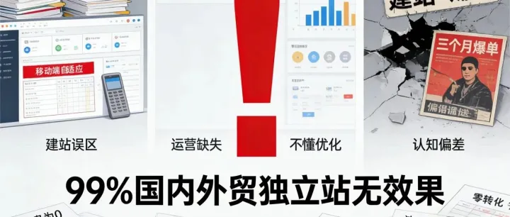 99%的国内建的外贸独立站都没有效果，原因令人触目惊心