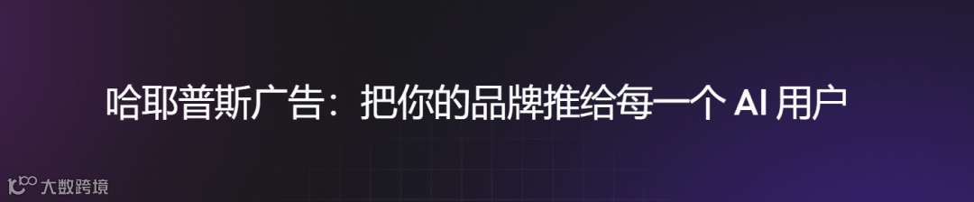 哈耶普斯广告-把你的品牌推给每一个AI用户
