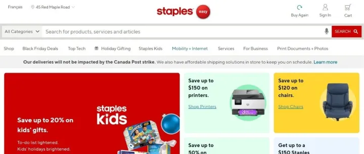 Staples <em>Canada</em> 如何通过独立站构建办公与学习品牌生态