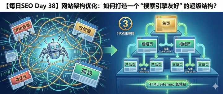 【每日SEO 38】網(wǎng)站架構(gòu)優(yōu)化：如何打造一個(gè)“搜索引擎友好”的超級結(jié)構(gòu)？