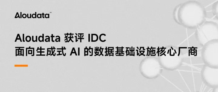 Aloudata 获评 IDC 面向生成式 AI 的数据基础设施核心厂商