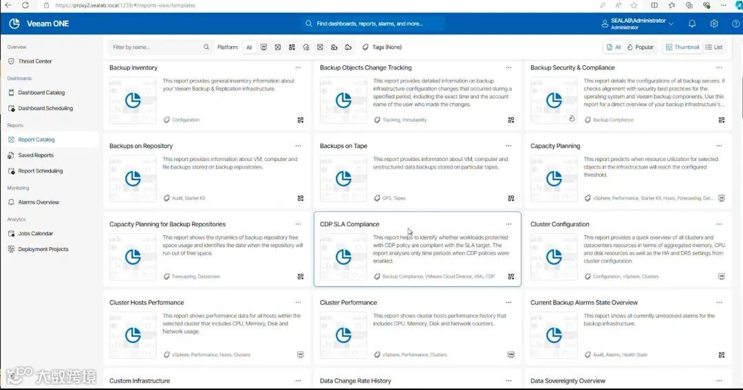 Veeam One v13 Report Catalog