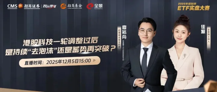 港股科技一轮调整过后，是持续“去泡沫”还是蓄势再突破？｜2025招商证券“招财杯”ETF实盘大赛