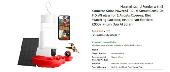 蜂鸟喂食器-跨境选品-美国发明专利