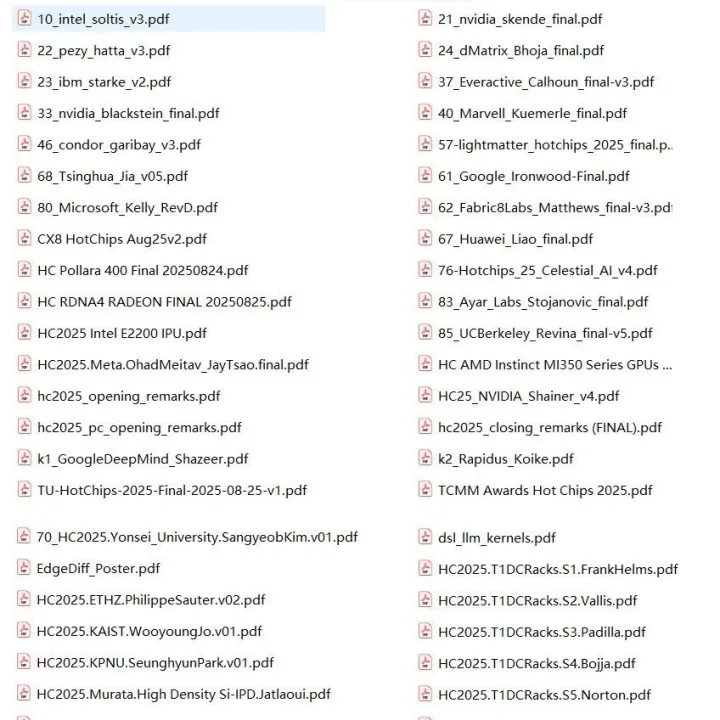 HotChips2025|ISSCC2025|IEDM|JSSC|全套资料下载！