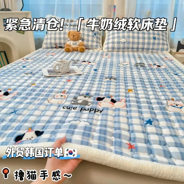 翻身自由无压迫！顶级牛奶绒床护垫，抗菌防螨，睡感如陷云朵