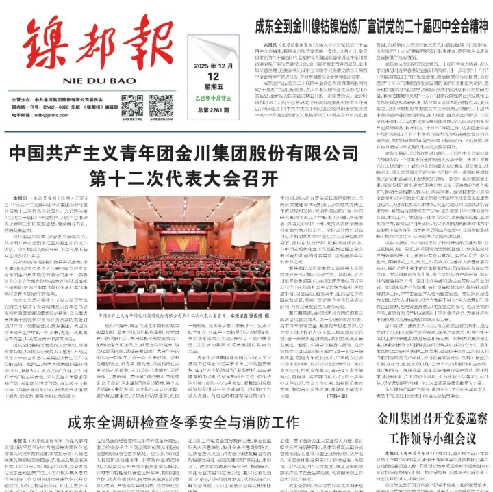 镍都报速览 | 2025年12月12日（总第2261期）