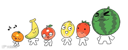 西瓜草莓香蕉水果跳舞动态分中老年割线