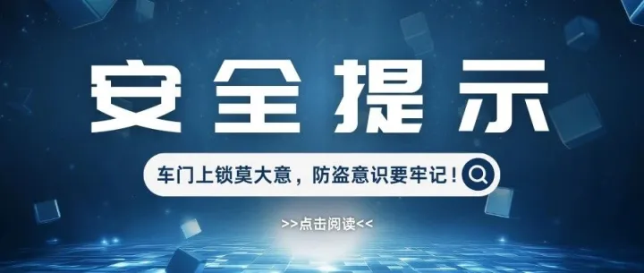 车门上锁莫大意，防盗意识要牢记！