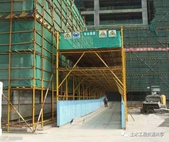 常见脚手架安全通道搭设标准及要求_16