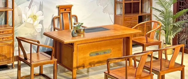 金花梨-明<em>典</em>新中式茶<em>台</em>