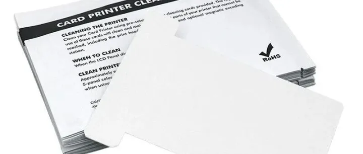 How to clean Zebr printer dust using the CR80 cleaning card