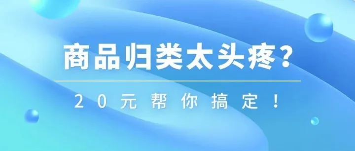 出口第一步，做20元商品归类