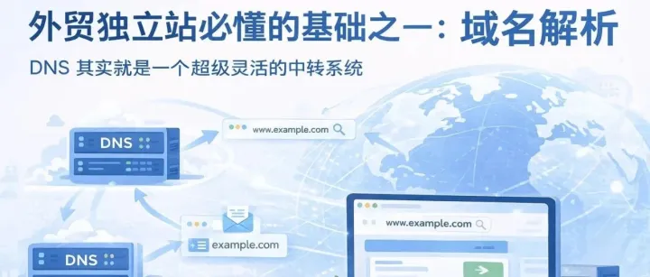 外贸独立站域名解析详解：DNS 原理、二级域名与邮箱解析一次讲清
