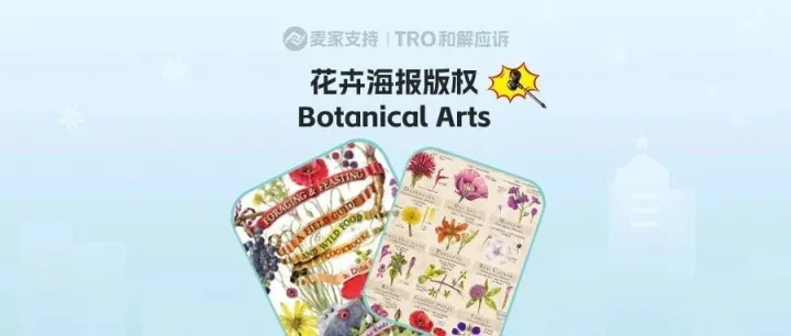 25-cv-15218，可食用野生花卉海报版权维权进行时，跨境卖家注意TRO冻结风险!