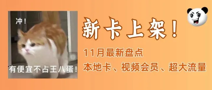 【上新】11月新一轮流量卡大洗牌，电信/移动/广电众神打架！附保姆套餐办理指南！