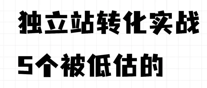 独立站转化实战：5个被低估却立竿见影的核心技巧