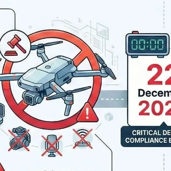 美国联邦项目将全面禁用中国无人机，12月22日生效！