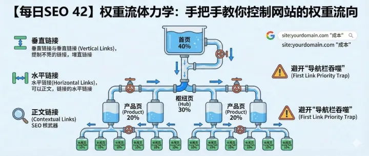 【每日SEO 42】權(quán)重怎么分？內(nèi)鏈怎么連？揭秘40-30-20法則，讓流量精準(zhǔn)變現(xiàn)！