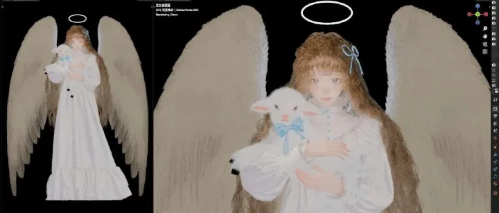 这个风格好漂亮！blender制作《精灵与少女》，氛围感绝了！！