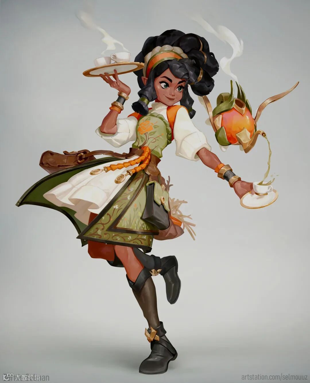 Pouring Dreams - 3d Handpainted Study