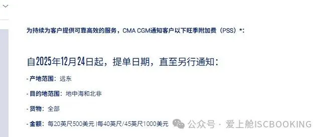 海运费暴涨!最高1000USD,含中东,北非,地中海,北欧,西非,拉丁美洲