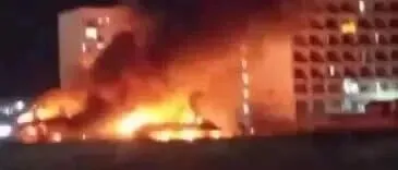 木牌一园区凌晨突发火灾