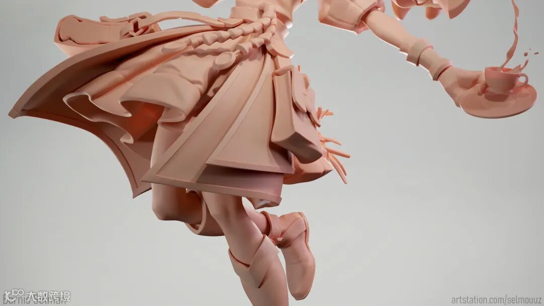 Pouring Dreams - 3d Handpainted Study